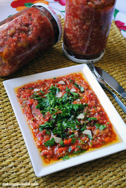 köz patlıcanlı domates sosu